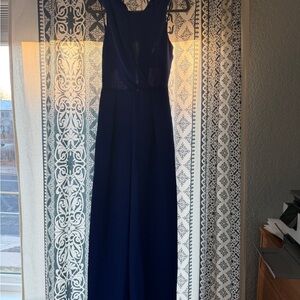Reiss Royal Blue Sleeveless Wide-Leg Jumpsuit | US 0 (UK 4)